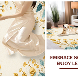 Modern Cream Floral Non Shedding(Beige)