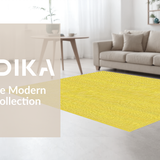Ultra Soft Area Rug, Non Slip, Stain Resistant, Washable Area Rugs for Living Room, Bedroom, Bright Yellow Vintage Garden Motif(Yellow)