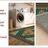 Ultra Soft Area Rug, Non Slip, Stain Resistant, Washable Area Rugs for Living Room, Bedroom, rustic western organic(Green)
