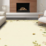 Ultra Soft Area Rug, Non Slip, Stain Resistant, Washable Area Rugs for Living Room, Bedroom, Serene Floral Fantasy Design(Beige)