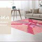 Ultra Soft Area Rug, Non Slip, Stain Resistant, Washable Area Rugs for Living Room, Bedroom, coquette bow bath(Pink)