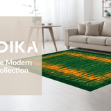 Ultra Soft Area Rug, Non Slip, Stain Resistant, Washable Area Rugs for Living Room, Bedroom, Contemporary Eclectic Animal Motif(Green)