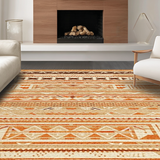 Ultra Soft Area Rug, Non Slip, Stain Resistant, Washable Area Rugs for Living Room, Bedroom, Rustic Warm Toned Braided Runner(Orange)