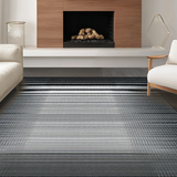 Ultra Soft Area Rug, Non Slip, Stain Resistant, Washable Area Rugs for Living Room, Bedroom, Contemporary Black and White Aesthetic(Black)