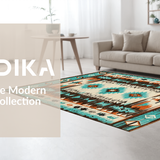 Vibrant Aztec Geometric Motifs(Blue)