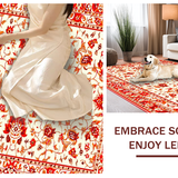 Vibrant Rustic Flower Motif(Beige)