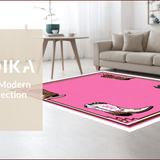 Ultra Soft Area Rug, Non Slip, Stain Resistant, Washable Area Rugs for Living Room, Bedroom, Cowgirl Boots Western(Pink) - ODIKA