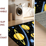 Ultra Soft Area Rug, Non Slip, Stain Resistant, Washable Area Rugs for Living Room, Bedroom, Enchanting Universe Inspired Design(Yellow)