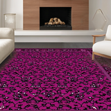 Ultra Soft Area Rug, Non Slip, Stain Resistant, Washable Area Rugs for Living Room, Bedroom, Elegant Curvilinear Scrollwork Design(Purple)