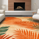 Ultra Soft Area Rug, Non Slip, Stain Resistant, Washable Area Rugs for Living Room, Bedroom, Vibrant Earthy Color Fusion(Orange)