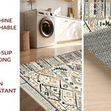 Ultra Soft Area Rug, Non Slip, Stain Resistant, Washable Area Rugs for Living Room, Bedroom, Chic Contemporary Tasseled Accent(Gray)