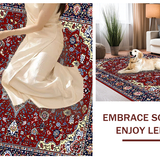 Vibrant Red Geometric Motif(Red)