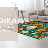 Charming Distressed Tiled Design(Green)