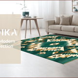 Ultra Soft Area Rug, Non Slip, Stain Resistant, Washable Area Rugs for Living Room, Bedroom, Rustic Boho Bedroom Non-Slip Decorative Carpet(Green)
