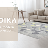 Ultra Soft Area Rug, Non Slip, Stain Resistant, Washable Area Rugs for Living Room, Bedroom, Stylish Minimalist Geometric Shapes(Gray)