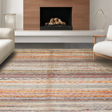Ultra Soft Area Rug, Non Slip, Stain Resistant, Washable Area Rugs for Living Room, Bedroom, Artful Reversible Patchwork Style(Orange)