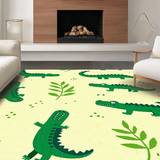 Ultra Soft Area Rug, Non Slip, Stain Resistant, Washable Area Rugs for Living Room, Bedroom, Vibrant Animal Motif for Kids(Green)