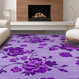 Ultra Soft Area Rug, Non Slip, Stain Resistant, Washable Area Rugs for Living Room, Bedroom, Dynamic Vibrant Shag Design(Purple)