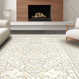 Ultra Soft Area Rug, Non Slip, Stain Resistant, Washable Area Rugs for Living Room, Bedroom, Elegant Shag Tiled Aesthetic(Beige)