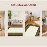 Ultra Soft Area Rug, Non Slip, Stain Resistant, Washable Area Rugs for Living Room, Bedroom, Elegant Wildlife Inspired Aesthetic(Beige)