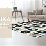 Ultra Soft Area Rug, Non Slip, Stain Resistant, Washable Area Rugs for Living Room, Bedroom, Contemporary Abstract Color Burst(Gray)