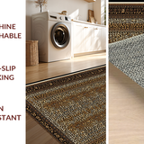 Ultra Soft Area Rug, Non Slip, Stain Resistant, Washable Area Rugs for Living Room, Bedroom, Artistic Leopard Character Style(Brown)