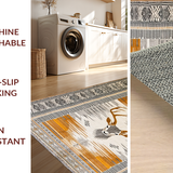 Ultra Soft Area Rug, Non Slip, Stain Resistant, Washable Area Rugs for Living Room, Bedroom, Artistic Neutral Safari Theme(Gold)