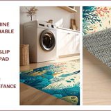 Ultra Soft Area Rug, Non Slip, Stain Resistant, Washable Area Rugs for Living Room, Bedroom, Outdoor Lakeside Fisherman Rug with Vibrant Design(Blue)