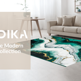 Dynamic Green Textured Composition(Green)