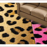 Ultra Soft Area Rug, Non Slip, Stain Resistant, Washable Area Rugs for Living Room, Bedroom, Soft Pink Leopard Print Bedroom Decor(Gold)