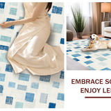 Ultra Soft Area Rug, Non Slip, Stain Resistant, Washable Area Rugs for Living Room, Bedroom, Blue Ribbon Rug:  Playful Decorative Bowknot Area Rug(Blue)
