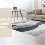 Ultra Soft Area Rug, Non Slip, Stain Resistant, Washable Area Rugs for Living Room, Bedroom, Chic Vintage Textured Design(Gray)