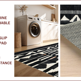 Ultra Soft Area Rug, Non Slip, Stain Resistant, Washable Area Rugs for Living Room, Bedroom, Vibrant Zebra-Inspired Artistic Flair(Black)