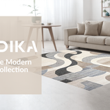 Ultra Soft Area Rug, Non Slip, Stain Resistant, Washable Area Rugs for Living Room, Bedroom, Rustic Warm Tones with Depth(Beige)