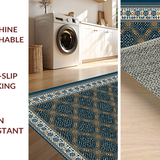 Contemporary Lattice Print with Depth(Blue)