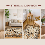 Ultra Soft Area Rug, Non Slip, Stain Resistant, Washable Area Rugs for Living Room, Bedroom, Rustic Earthy Animal Hide Aesthetic(Beige)