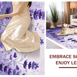 Ultra Soft Area Rug, Non Slip, Stain Resistant, Washable Area Rugs for Living Room, Bedroom, Warm Cozy Shag Design Element(Purple)