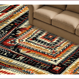 Ultra Soft Area Rug, Non Slip, Stain Resistant, Washable Area Rugs for Living Room, Bedroom, Minimalist Monochrome Boho Vibe(Red)