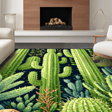 Whimsical Leafy Patterned Mat(Green)