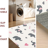 Ultra Soft Area Rug, Non Slip, Stain Resistant, Washable Area Rugs for Living Room, Bedroom, Stylish Abstract Animal Design(White)