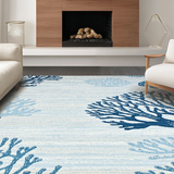 Coastal Coral Wave Motif(Blue)