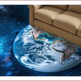 Ultra Soft Area Rug, Non Slip, Stain Resistant, Washable Area Rugs for Living Room, Bedroom, Round Earth Map Yoga Meditation Rug(Blue)