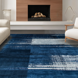 Chic Transitional Fluid Art Motif(Blue)