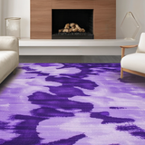 Ultra Soft Area Rug, Non Slip, Stain Resistant, Washable Area Rugs for Living Room, Bedroom, Whimsical Tie-Dyed Dreamscape(Purple)