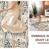 Tribal Earthy Tones Geometric Design(Gray)