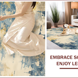Modern Abstract Blue Yellow(Beige)