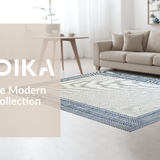 Ultra Soft Area Rug, Non Slip, Stain Resistant, Washable Area Rugs for Living Room, Bedroom, Vibrant Playful Lattice Composition(Ivory)