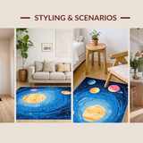 Celestial Cartoon Cosmos Motif(Blue)