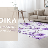 Ultra Soft Area Rug, Non Slip, Stain Resistant, Washable Area Rugs for Living Room, Bedroom, Graceful Textured Lavender Essence(Purple)