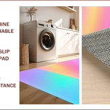 Ultra Soft Area Rug, Non Slip, Stain Resistant, Washable Area Rugs for Living Room, Bedroom, Pastel Rainbow Shaggy Nursery Playroom Rug(Pink)